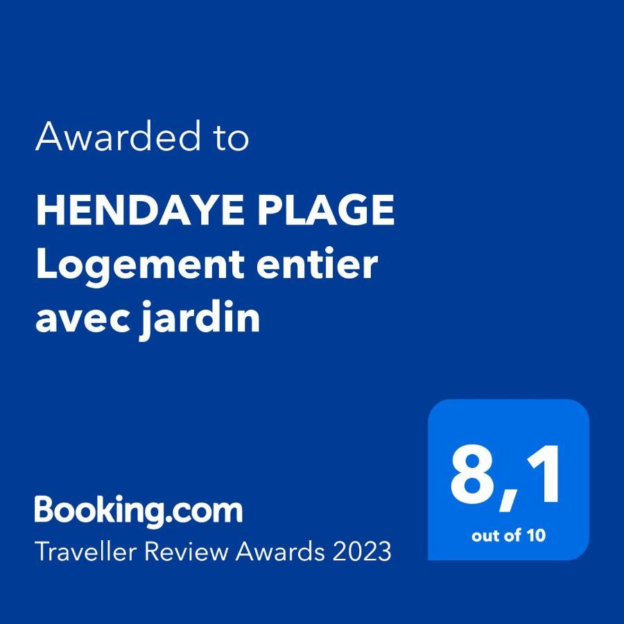 Апартаменты Hendaye Plage Logement Entier Avec Jardin Экстерьер фото